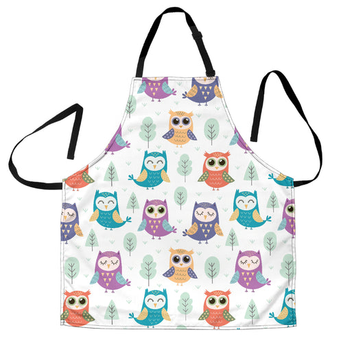Cute Owl Pattern Adjustable Apron
