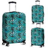 Anchor Nautical Green Background Luggage Covers