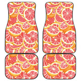 Tropical Grapefruit Pattern Front And Back Car Mats