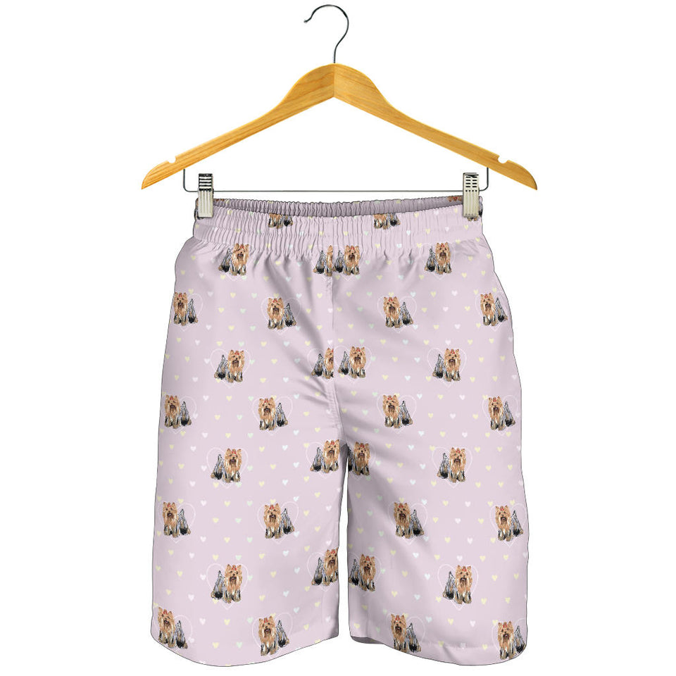 Yorkshire Terrier Pattern Print Design 02 Men Shorts