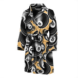 Billiard Ball Pattern Print Design 04 Men's Bathrobe