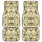 Light Green Camo Camouflage Pattern Front And Back Car Mats