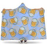 Beer Pattern Hooded Blanket