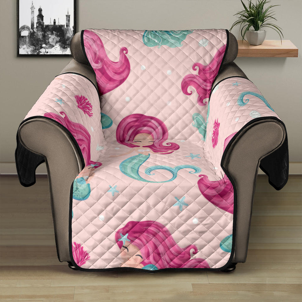 Cute little mermaid pattern Recliner Cover Protector