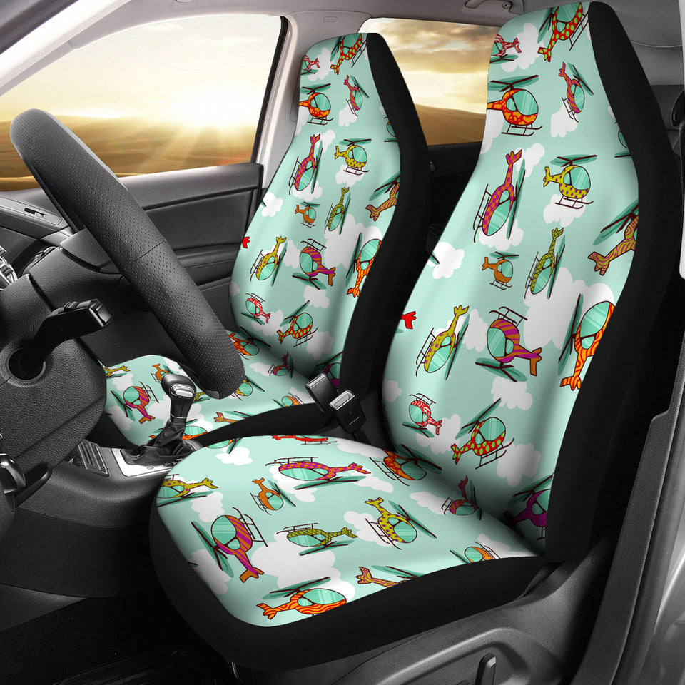 Helicopter Design Pattern Universal Fit Car Seat Covers