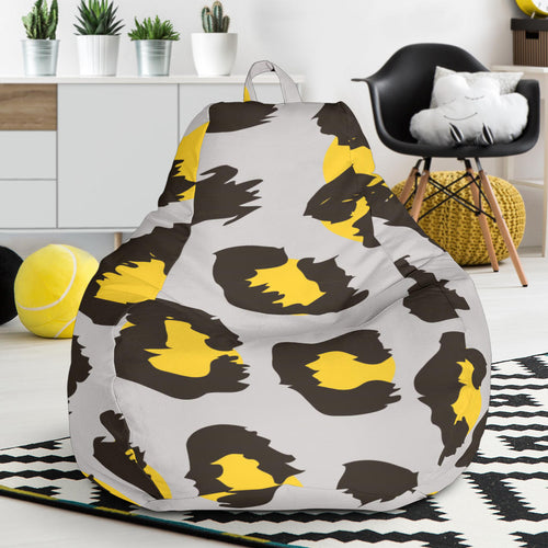 Gray Leopard Print Pattern Bean Bag Cover