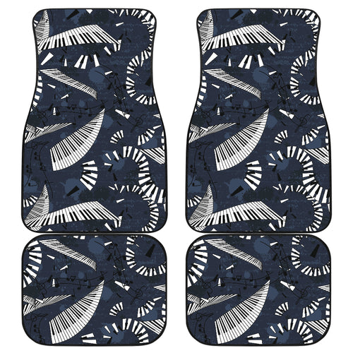 Piano Pattern Print Design 02 Front and Back Car Mats