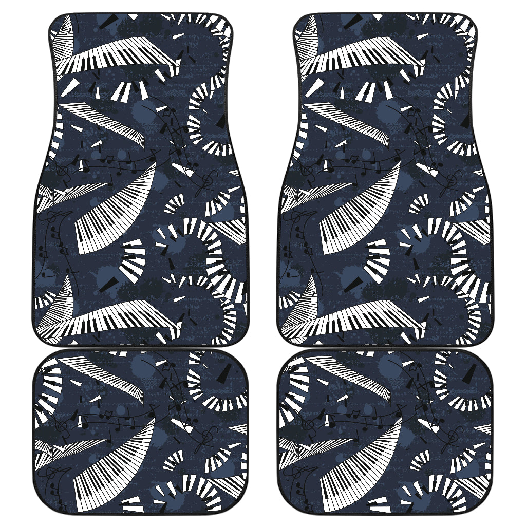 Piano Pattern Print Design 02 Front and Back Car Mats