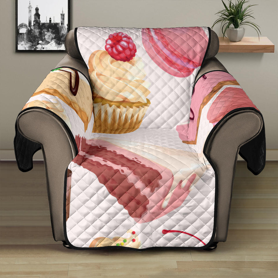 Cake cupcake sweets pattern Recliner Cover Protector