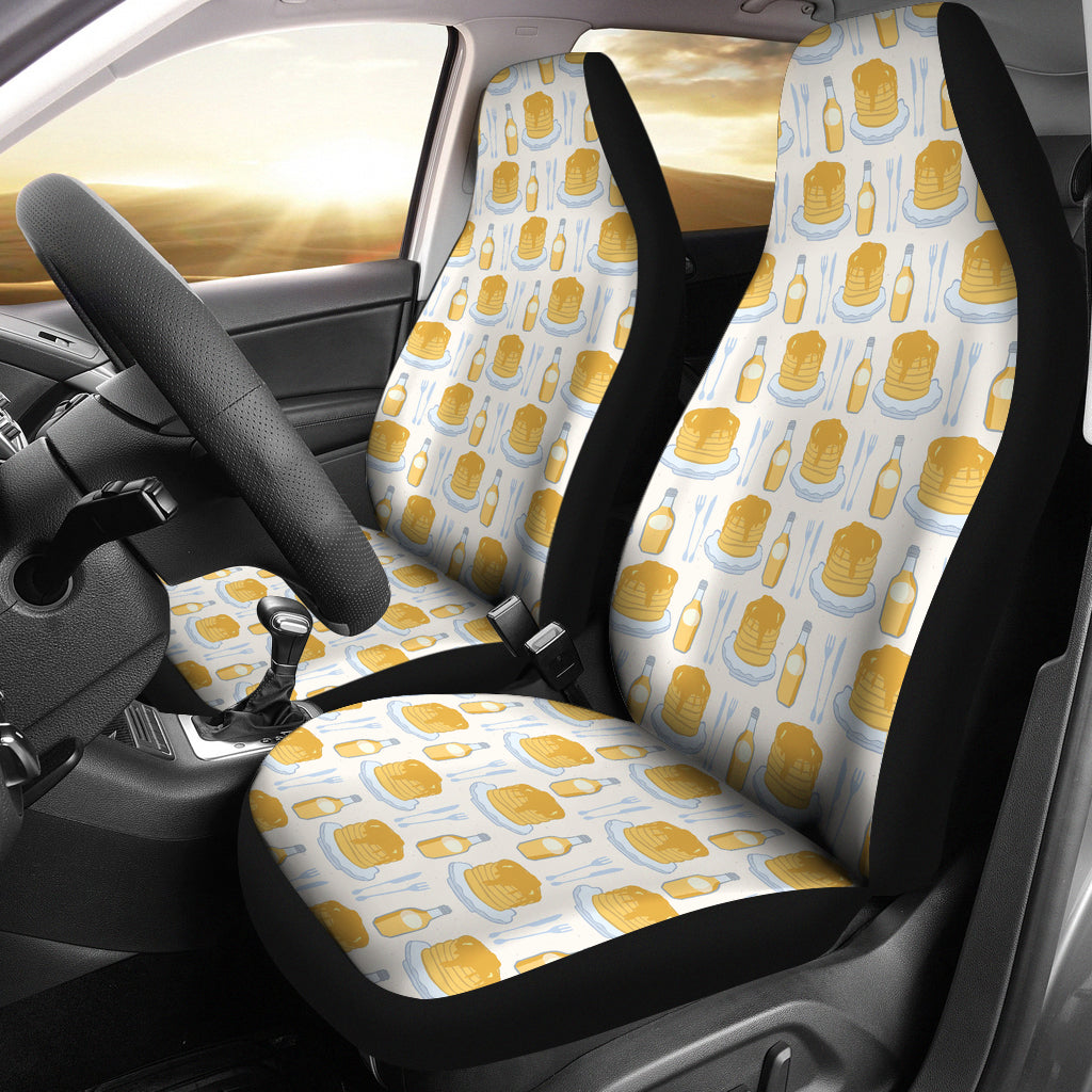 Pancake Pattern Print Design 05 Universal Fit Car Seat Covers