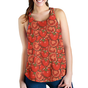 Red Tomato Pattern Women Racerback Tank Top