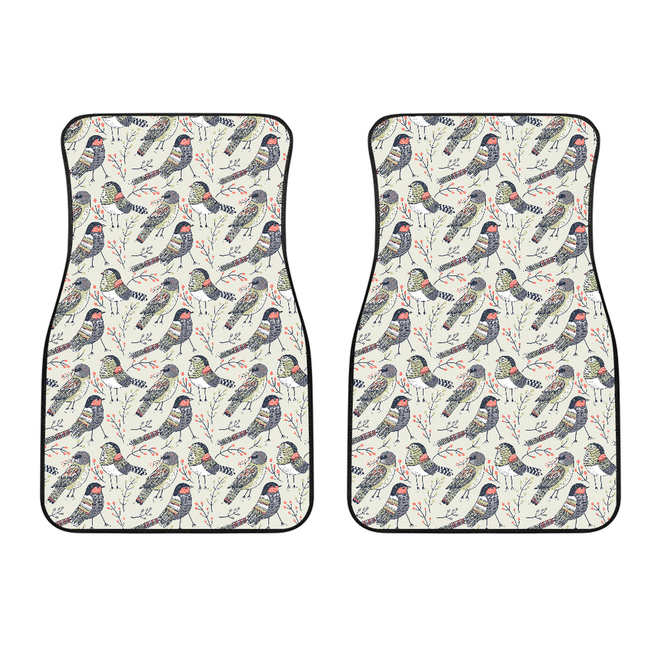 Pigeon Pattern Print Design 04 Front Car Mats