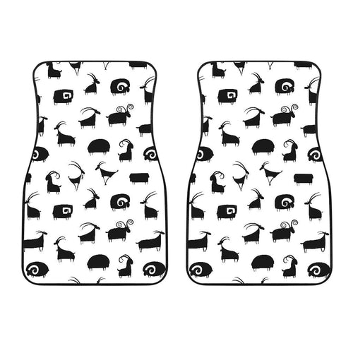 Goat Ram Pattern Front Car Mats