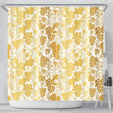 Gold Grape Pattern Shower Curtain Fulfilled In US