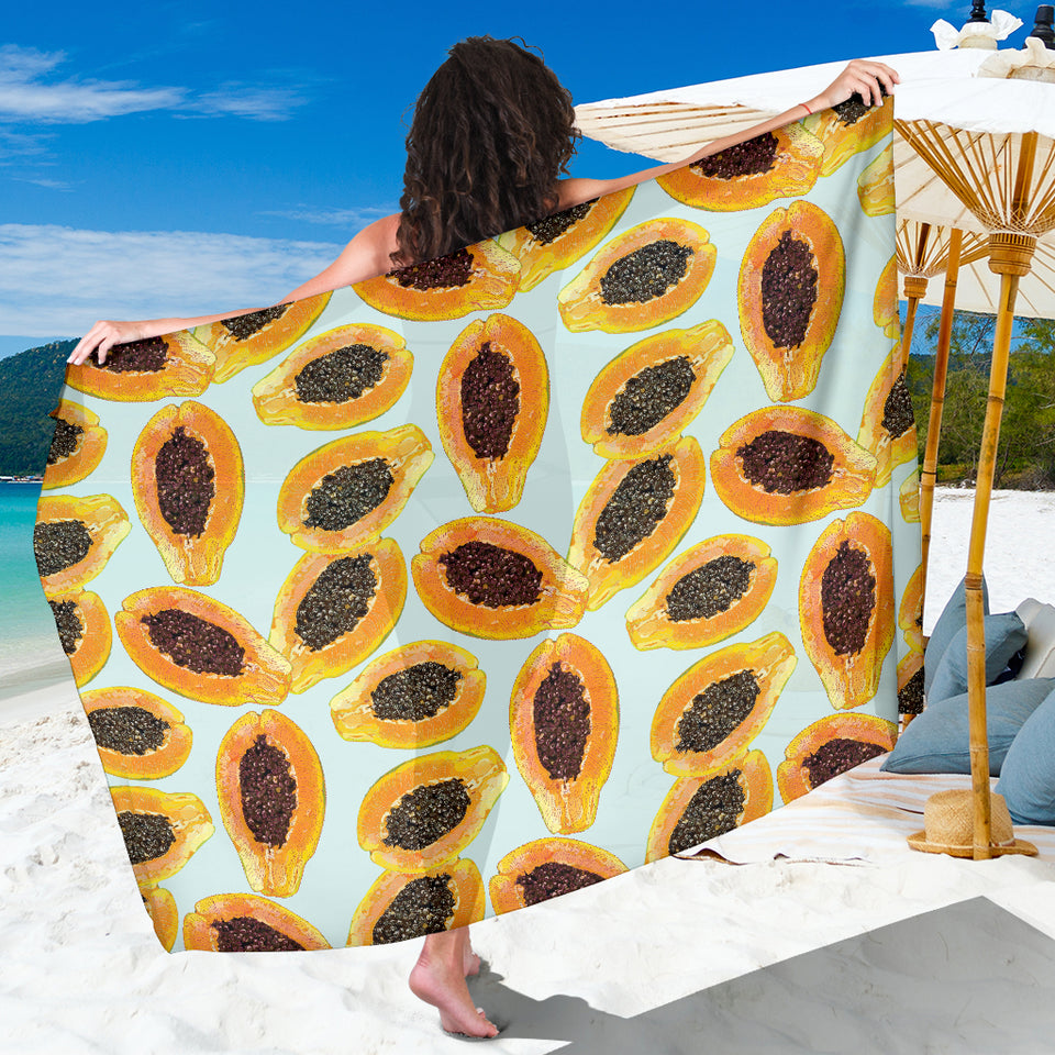 Watercolor Papaya Pattern Sarong
