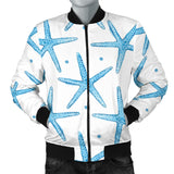 Watercolor Starfish Pattern Men'S Bomber Jacket