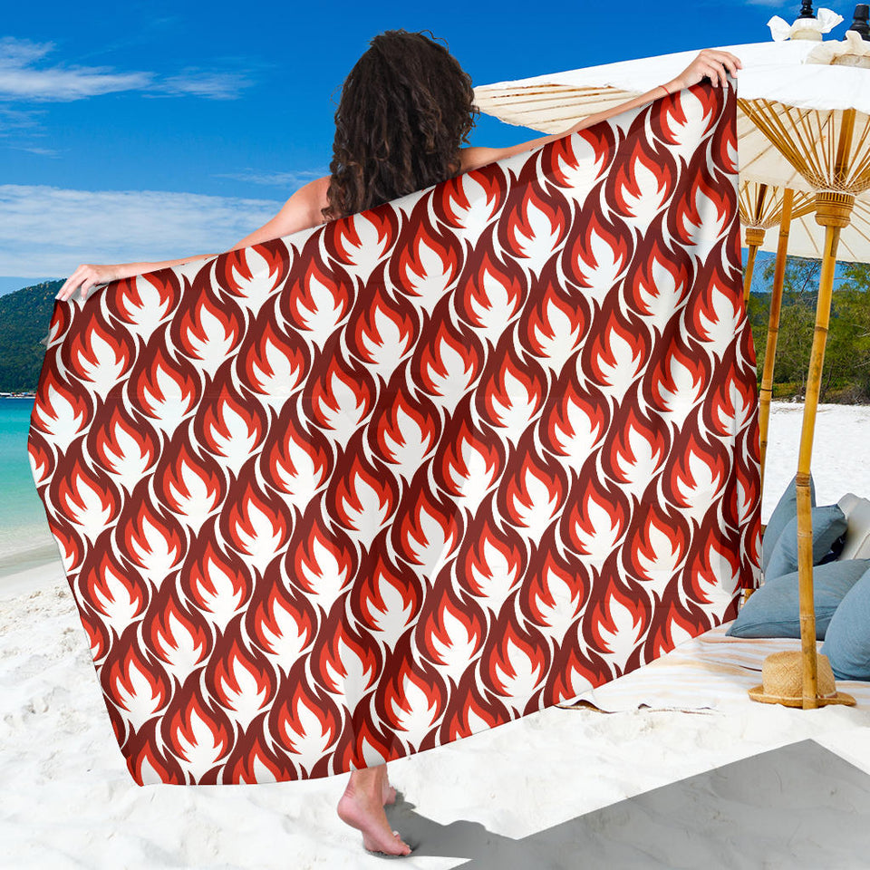 Fire Flame Symbol Design Pattern Sarong