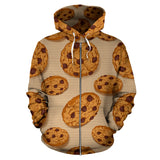 Cookie Pattern Zip Up Hoodie