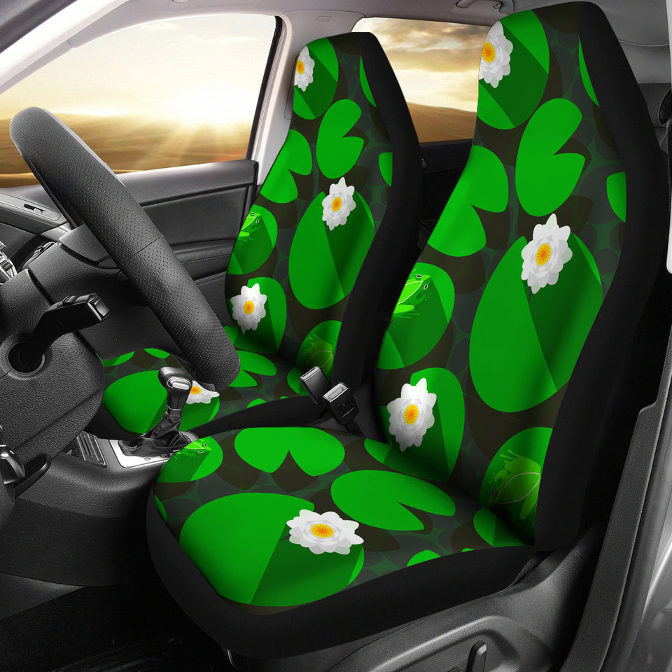 Frog Waterlily Pattern Universal Fit Car Seat Covers