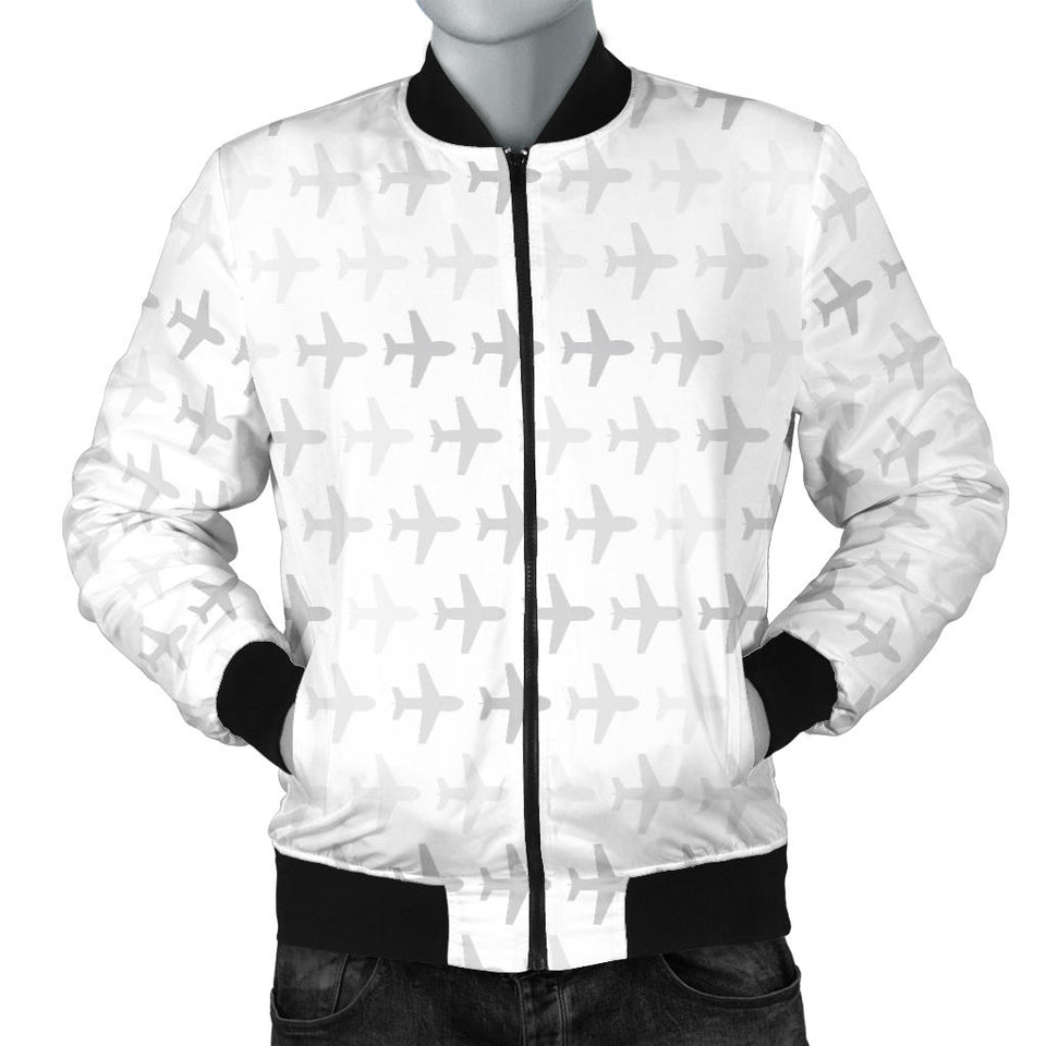 Airplane Print Pattern Men'S Bomber Jacket