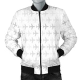 Airplane Print Pattern Men'S Bomber Jacket