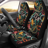 Colorful Snake Plant Pattern  Universal Fit Car Seat Covers