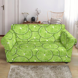 Slices Of Lime Pattern Loveseat Couch Slipcover