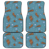Sea Otters Pattern Front And Back Car Mats