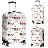 Cute Dachshund Bone Pattern Luggage Covers