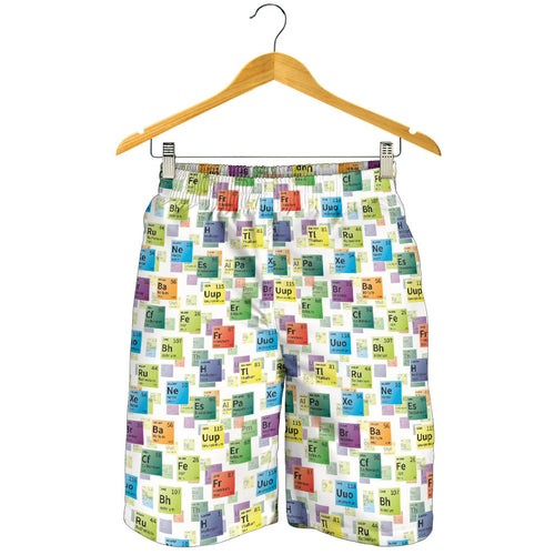 Chemistry Periodic Table Pattern Print Design 05 Men Shorts