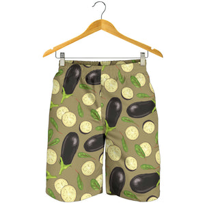 Eggplant Pattern Print Design 02 Men Shorts