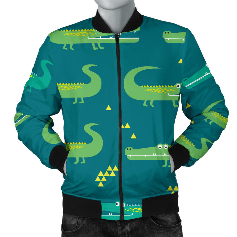 Crocodile Pattern Men'S Bomber Jacket