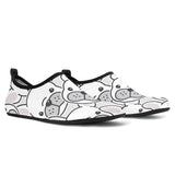 Cute French Bulldog Head Pattern Aqua Shoes