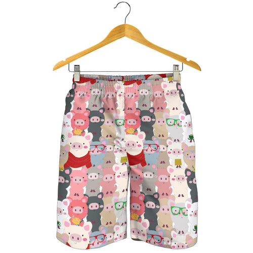 Pig Pattern Print Design 02 Men Shorts