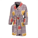 Bread Toast Pattern Print Design 05 Men's Bathrobe