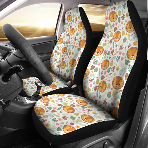 Lion Pattern Print Design 04 Universal Fit Car Seat Covers