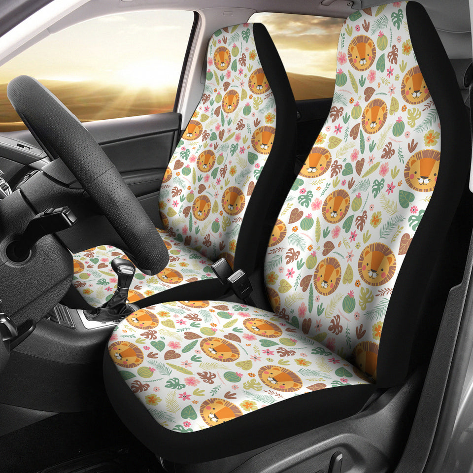 Lion Pattern Print Design 04 Universal Fit Car Seat Covers
