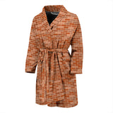 Brick Printed Pattern Print Design 02 Men's Bathrobe