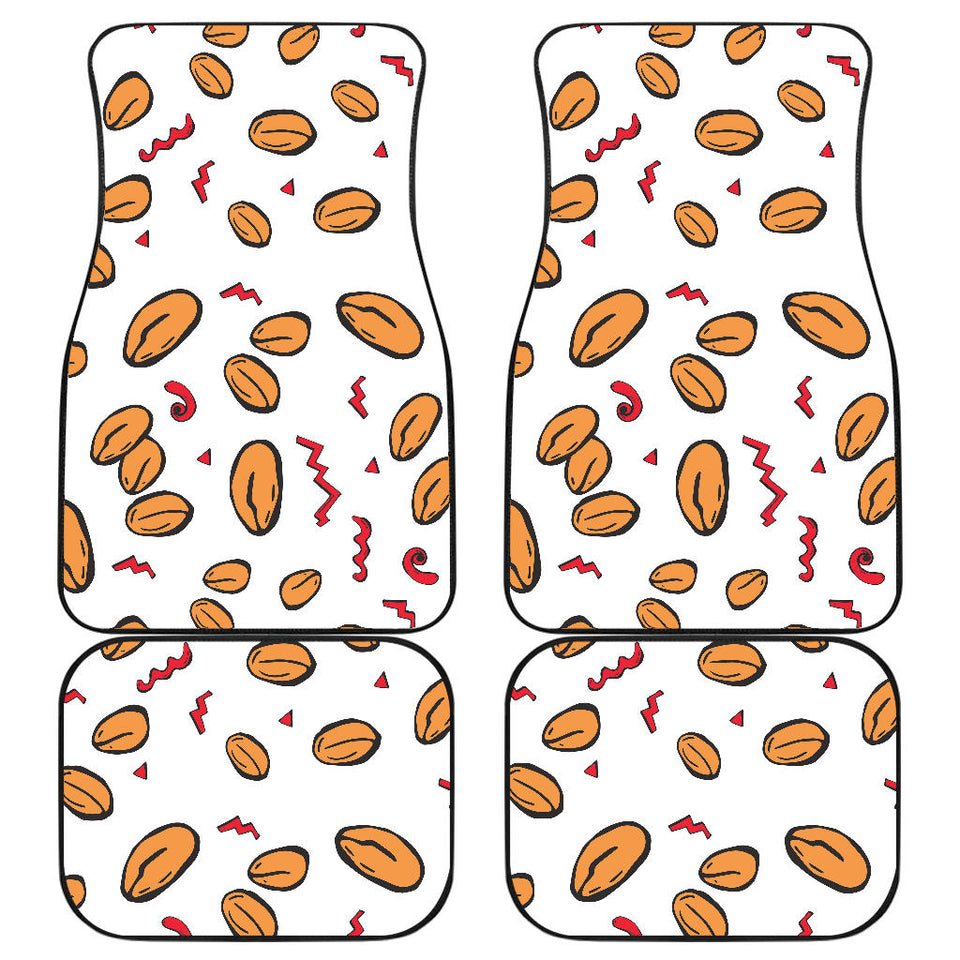 Peanuts Pattern Background Front And Back Car Mats