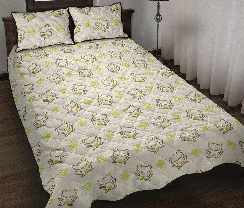 Cute cartoon frog baby pattern Quilt Bed Set