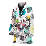 Dragonflies Ginkgo Leaves Pattern Women'S Bathrobe