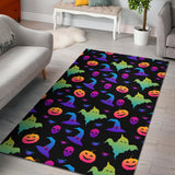 Colorful Halloween Background Area Rug