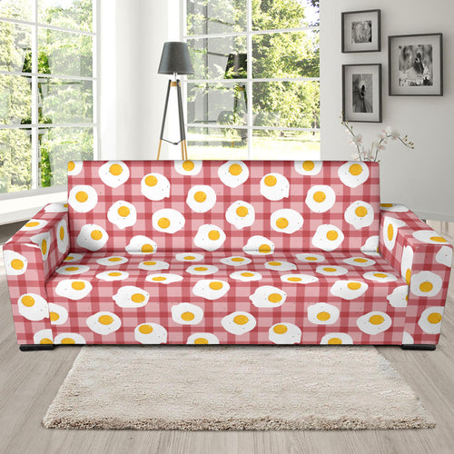 Fried Eggs Pattern Print Design 03 Sofa Slipcover
