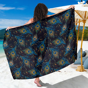 Beautiful Peacock Feather Pattern Sarong