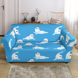 Cute Sea Lion Seal Pattern Background Loveseat Couch Slipcover