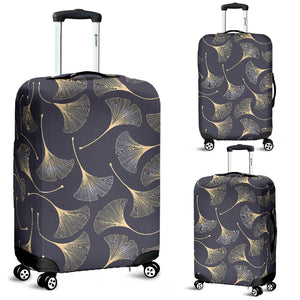 Gold Ginkgo Leaves Luggage Covers