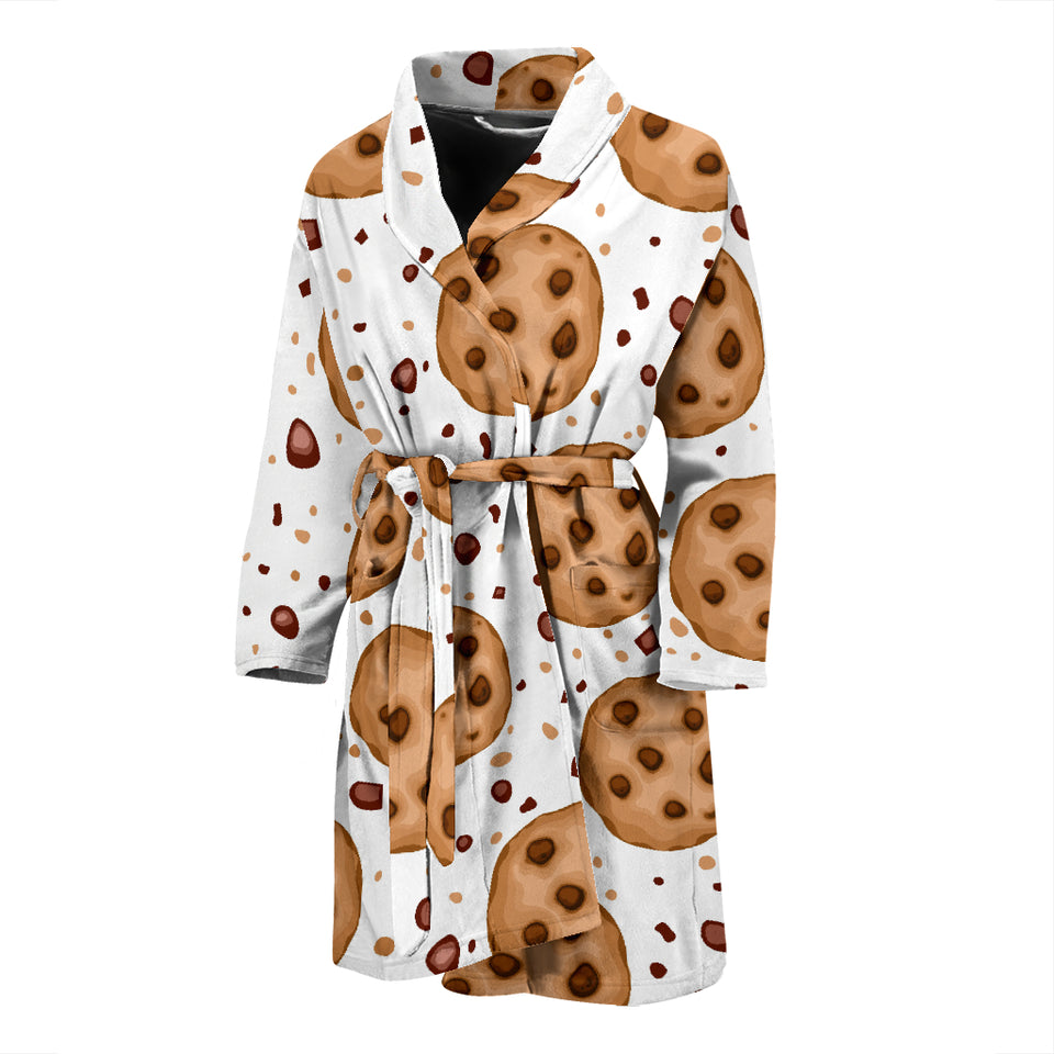 Chocolate Chip Cookie Pattern Men'S Bathrobe