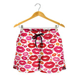 Lips Pattern Print Design 01 Women Shorts
