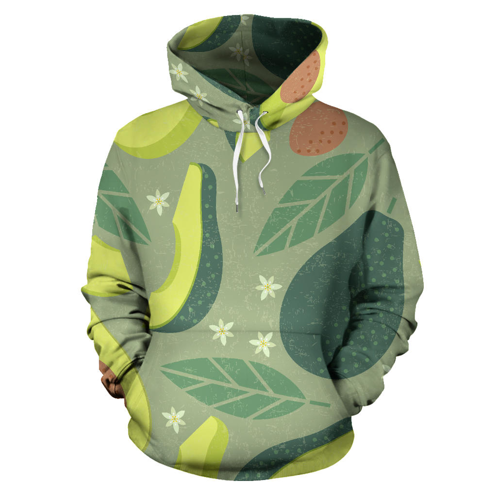 Avocado Pattern Men Women Pullover Hoodie