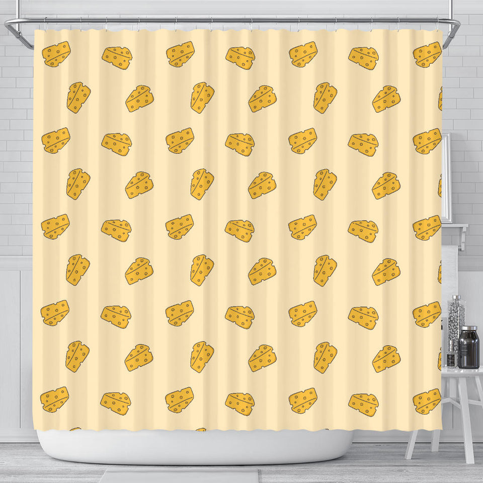 Cheese Pattern Shower Curtain Fulfilled In US